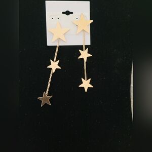 Gold Star Dangle Earrings ... Baby I'm A Star!